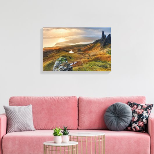 Landschap Schotland Schilderachtig Rolling Hills Canvas Afdruk (Insitu (Woonkamer))