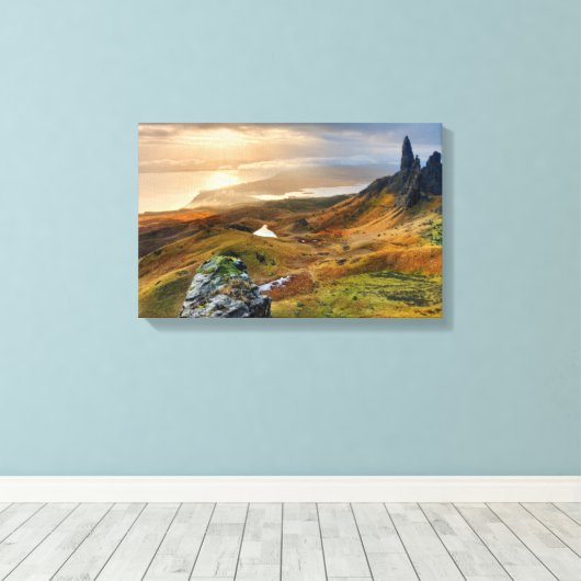 Landschap Schotland Schilderachtig Rolling Hills Canvas Afdruk (Insitu (Houten vloer))