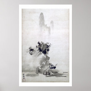 Landschap Sesshu Toyo Haboku-Sansui Poster