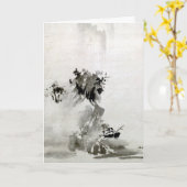 Landschap Sesshu Toyo Haboku-Sansui Poster Kaart (Gele Bloem)