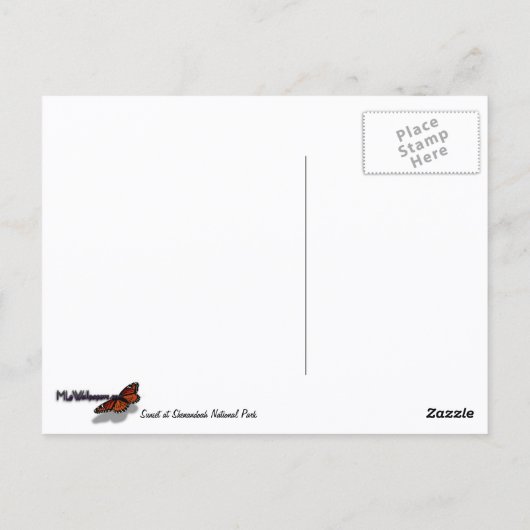 Landschap Shenandoah Sunset National Park Briefkaart (Achterkant)