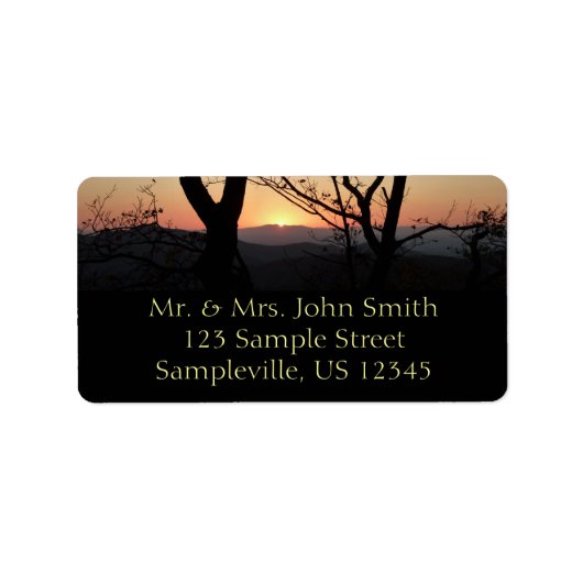 Landschap Shenandoah Sunset National Park Etiket (Voorkant)