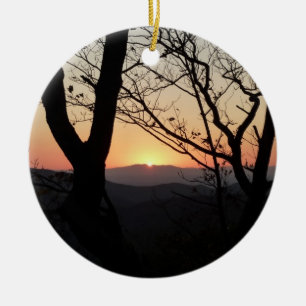 Landschap Shenandoah Sunset National Park Keramisch Ornament