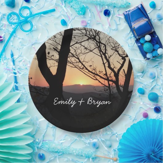 Landschap Shenandoah Sunset National Park Papieren Bordje (Feest)