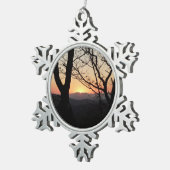 Landschap Shenandoah Sunset National Park Tin Sneeuwvlok Ornament (Rechts)