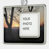 Landschap Shenandoah Sunset National Park Verzilverd Omlijst Ornament (Links)