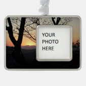 Landschap Shenandoah Sunset National Park Verzilverd Omlijst Ornament (Voorkant)