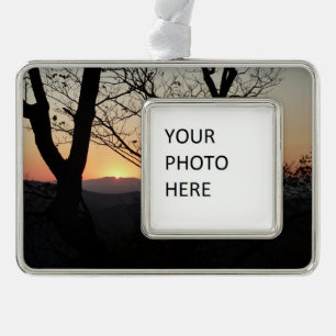 Landschap Shenandoah Sunset National Park Verzilverd Omlijst Ornament