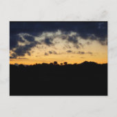 Landschap Silhouet in Schemer Briefkaart (Voorkant)