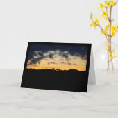 Landschap Silhouet in Schemer Kaart (Gele Bloem)