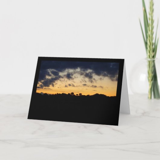 Landschap Silhouet in Schemer Kaart (Voorkant)