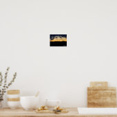 Landschap Silhouet in Schemer Poster (Keuken)
