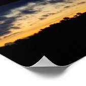 Landschap Silhouet in Schemer Poster (Hoek)