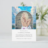 Landschap Sky Memorial Foto Sympathy Begrafenis Bedankkaart (Staand voorkant)