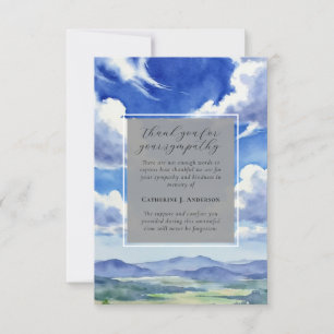 Landschap Sky Memorial Foto Sympathy Begrafenis Bedankkaart