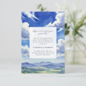 Landschap Sky Memorial Foto Sympathy Begrafenis Bedankkaart (Staand voorkant)