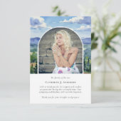 Landschap Sky Memorial Foto Sympathy Begrafenis Bedankkaart (Staand voorkant)