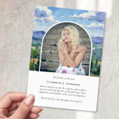 Landschap Sky Memorial Foto Sympathy Begrafenis Bedankkaart