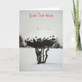 Landschap Sneeuw Scene schilderij voor Kerstmis Feestdagen Kaart (Voorkant)