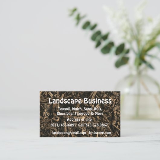 Landschap Soil Gardening Sod Topsoil Business Visitekaartje (Staand voorkant)