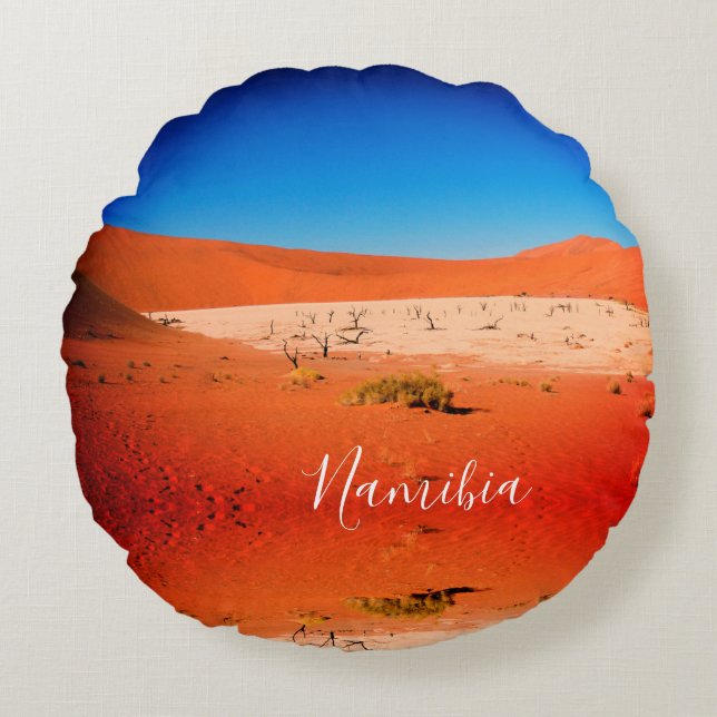 Landschap Sossusvlei Rond Kussen (Voorkant)