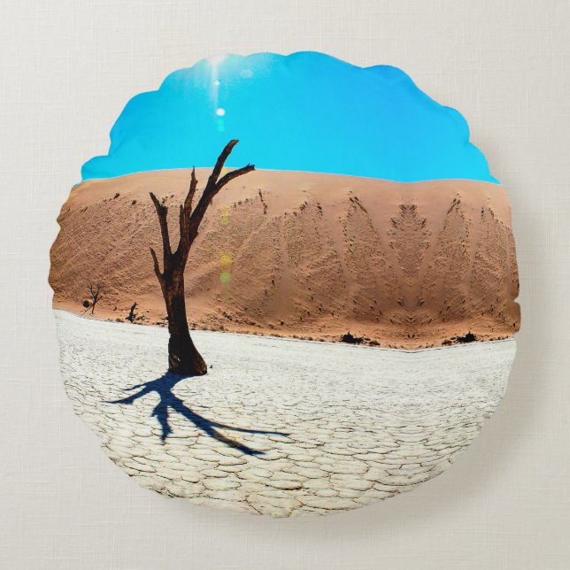 Landschap Sossusvlei Rond Kussen (Voorkant)