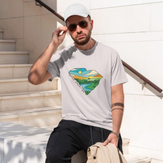 Landschap South Carolina Map T-shirt