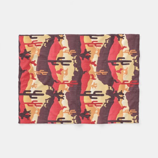 Landschap Southwest-woestijn Fleece Deken (Voorkant (Horizontaal))