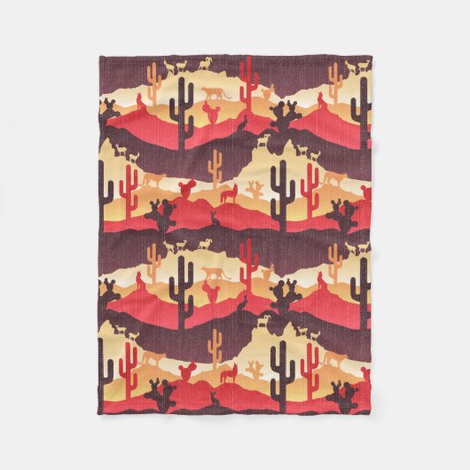 Landschap Southwest-woestijn Fleece Deken (Voorkant)