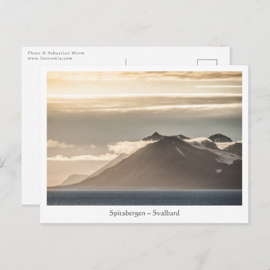 Landschap Spitsbergen Svalbard Briefkaart (Voorkant / Achterkant)