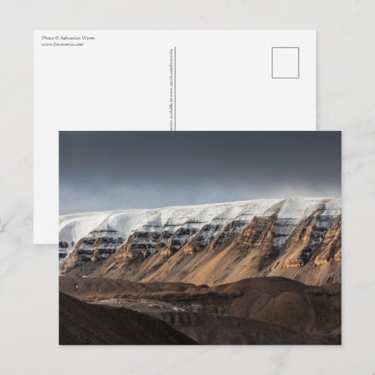 Landschap Spitsbergen Svalbard Foto Briefkaart (Voorkant / Achterkant)