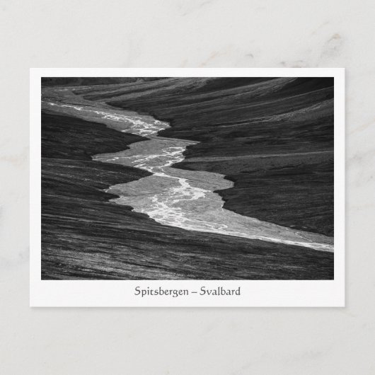 Landschap Spitsbergen Svalbard Foto Briefkaart (Voorkant)