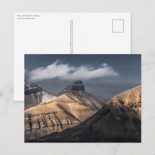 Landschap Spitsbergen Svalbard Foto Briefkaart (Voorkant / Achterkant)