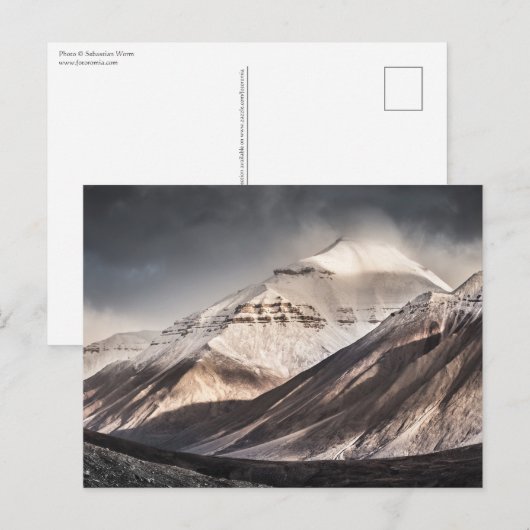 Landschap Spitsbergen Svalbard Foto Briefkaart (Voorkant / Achterkant)