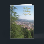 Landschap Step Son Birthday Kaart<br><div class="desc">Wenskaart landscape step zoon verjaardagskaart. U kunt deze verjaardagskaart aanpassen met elke gewenste tekst en deze vervolgens laten afdrukken en naar u verzenden of direct downloaden. Mocht u hulp nodig hebben bij het aanpassen, neem dan contact met ons op via de link op deze pagina. Landschapsstap zoon gepersonaliseerde verjaardagskaart die...</div>