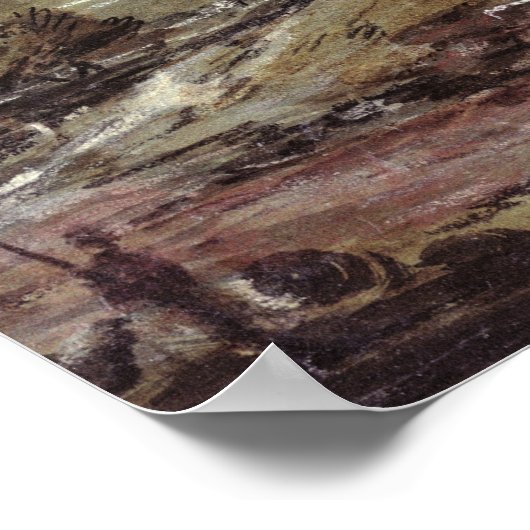 Landschap: Storm-effect, 18e eeuw Poster (Hoek)