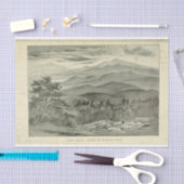 Landschap Sunset Mountains Ephemera Decoupage Tissuepapier (Craft)