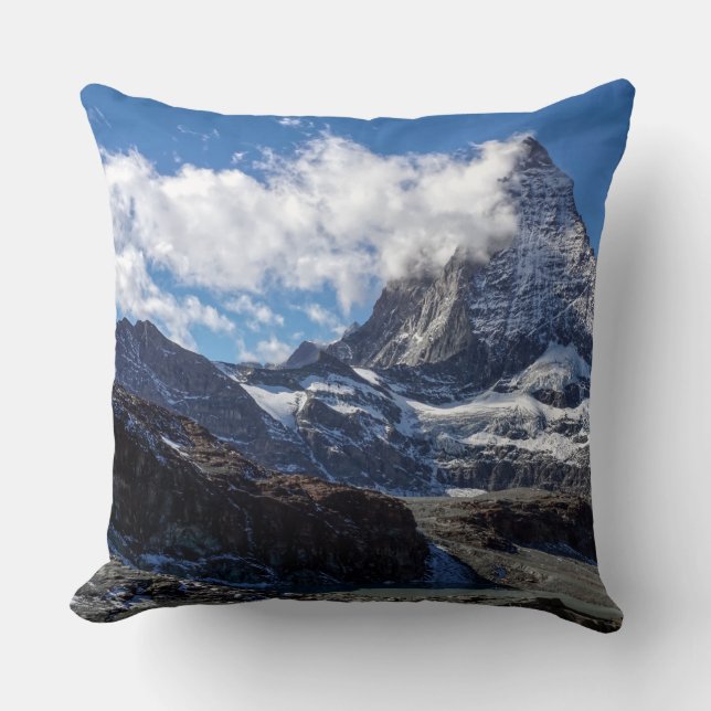Landschap Swiss Alps Matterhorn Mountain Kussen (Voorkant)