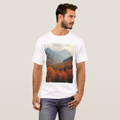 Landschap T-shirt met esdoornbladeren (Voorkant volledig)