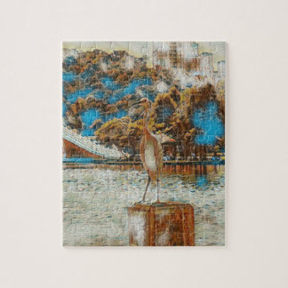 Landschap Taiwan Crane Dahu Park Legpuzzel