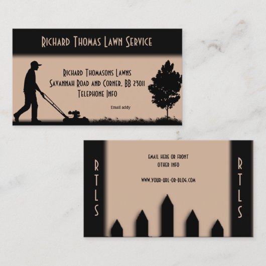 Landschap Tan Visitekaartje (Voorkant / Achterkant)