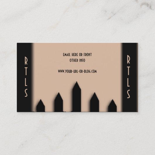 Landschap Tan Visitekaartje (Achterkant)