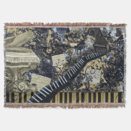 Landschap toetsenbord deken