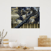 Landschap toetsenbord poster (Keuken)