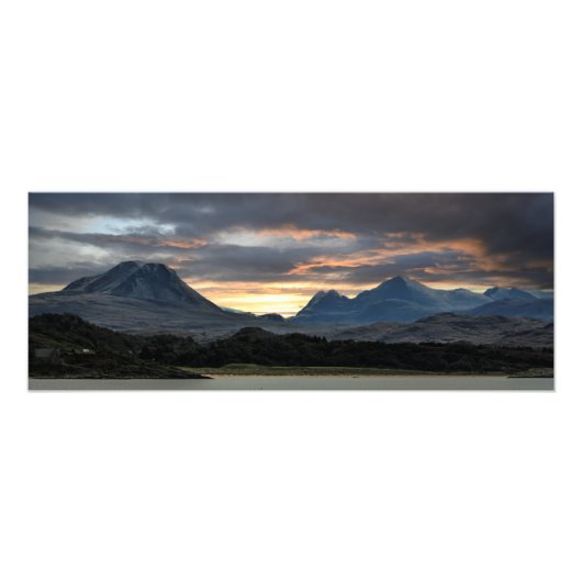 Landschap Torridon Mountains Gairloch Foto Afdruk (Voorkant)