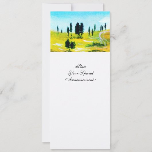 LANDSCHAP TOSCANE MET KLAPROZEN ,wit Kaart (Achterkant)