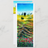 LANDSCHAP TOSCANE MET KLAPROZEN ,wit Kaart (Voorkant / Achterkant)