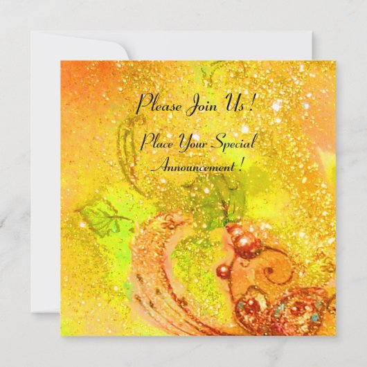 LANDSCHAP TOSCANE, rode groene gele gouden glinste Kaart (Achterkant)