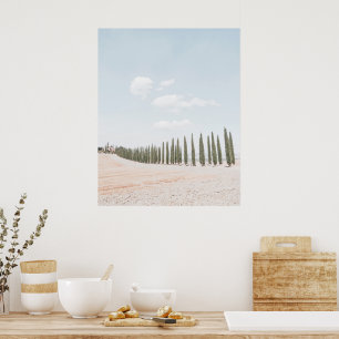Landschap Toscane zachte kleuren Poster