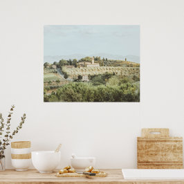 Landschap Toscane zachte kleuren Poster